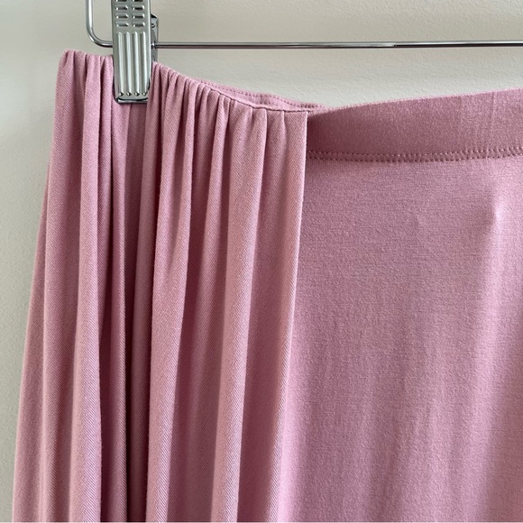 [free people beach] daphne ruched jersey midi skirt pink S - Picture 4 of 7